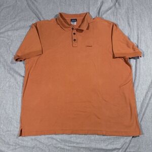 Patagonia Polo Shirt‎ Mens XL Orange Organic Cotton Short Sleeve Casual Classic